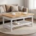 Maison Exclusive Table basse EKAI, blanc, 100 x 60 x 45,5 cm, pin massif