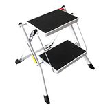 REQUISITE NEEDS Vouwen Stap Ladder 2 Stap Ladder Compact Anti-Slip Stabiel voor Keuken Thuis Volwassen 150KG Capaciteit