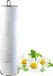 KADAX Toiletpapierhouder staand, toiletpapierstandaard van gepoedercoat staal, 54 cm hoog, zilverkleurig