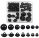 50 yeux de sécurité, 8–17 mm, noir, plastique, pour peluches