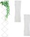 Relaxdays Trellis Hout - Set van 3 - 180 x 30 cm - Klimplanten - Muur - Wit