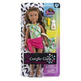 Corolle Girls Melody Beach Set, aankleedpop in schattige strandoutfit en 5 delen, vanillegeur, 28 cm, vanaf 4 jaar