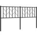 Tête de lit de remplacement, métal, noir, 160 cm