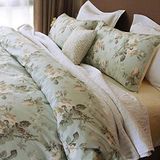 Brandream Frans land tuin speelgoed bloemen bedrukt dekbedovertrek katoenen beddengoed set Aziatische stijl wandtapijt patroon Chinoiserie pioen bloesem boomtakken veelkleurig ontwerp (koningin,