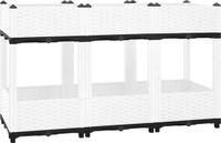 vidaXL Verhoogde Plantenbak 120x40x71 cm Polypropeen Wit