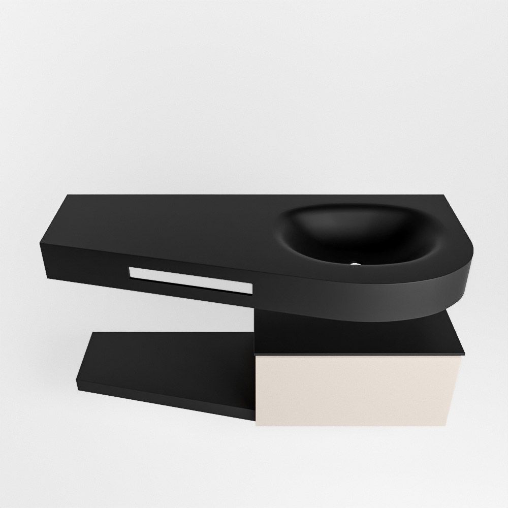 Mondiaz Riva Dulcet badkamermeubel rechts 120cm Urban Linen