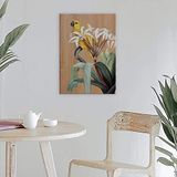 CREARREDA Moderne afbeelding van hout, woonkamer, Made in Italy, houten decoratie