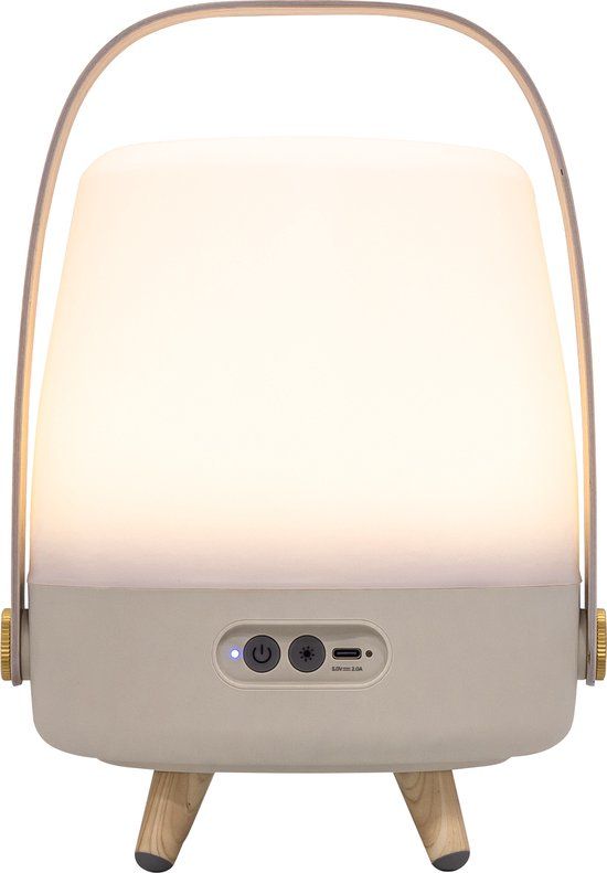 Kooduu Lite-Up Play Mini - Draagbare Speaker Lamp - Krachtig Geluid - Warm Wit Licht - Sand