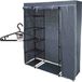 Storage solutions Koopman International Mobiele kledingkast - incl 10x kledinghangers - opvouwbaar - grijs - 167 x 141 cm