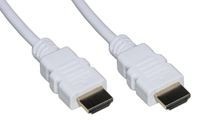 LINK LKCHDMI20B03 HDMI-kabel, 4K, 2 m, vergulde contacten, wit, compatibel met pc, notebook, HDTV, 3 stuks