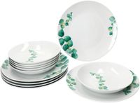MamboCat 12-delig Eucalyptus porseleinen servies 6 personen