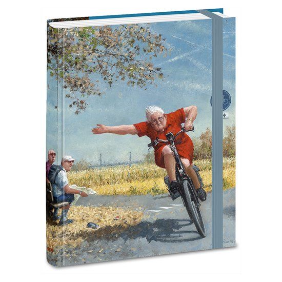 Art Revisited Notitieboek Large (13 x 21 cm) 160 pagina's Cahier Hardcover Genaaid gebonden Elastiek Multicolor