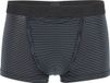 HOM Simon Boxer Briefs HO1 (1-pack) - Heren Boxer met horizontale gulp - Zwart/Anthracite gestreept - Maat XL