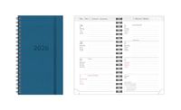 Idena Zakagenda 2026, 8,7 x 15,3 cm, 1 week op 2 pagina's, blauwe hardcover, spiraalbinding