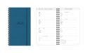 Idena Zakagenda 2026, 8,7 x 15,3 cm, 1 week op 2 pagina's, blauwe hardcover, spiraalbinding