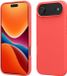 kwmobile telefoonhoesje geschikt voor Apple iPhone Air - Hoesje met siliconen coating - Smartphone case in neon koraal