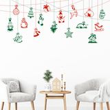Ambiance Sticker Kerstmis Merry Christmas stickers stickers stickers Kerstmis decoratie feestjes voor slaapkamer en woonkamer sprookjesachtige kerstslinger - H 50 x B 120 cm