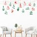 Ambiance Sticker Kerstmis Merry Christmas stickers stickers stickers Kerstmis decoratie feestjes voor slaapkamer en woonkamer sprookjesachtige kerstslinger - H 50 x B 120 cm