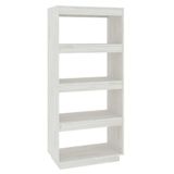 vidaXL Boekenkast/kamerscherm 80x35x135 cm massief grenenhout wit