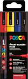 POSCA - Acrylmarkerset PC-3M 4 basiskleuren