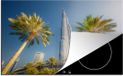 Merkloos KitchenYeah® Inductie beschermer 77x51 cm - Burj Khalifa in Dubai - Inductiebeschermer voor Inductie Kookplaat