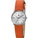 Lip Heren Unisex polshorloge kwarts - 29 mm - zilveren wijzerplaat - armband leer oranje - 671476