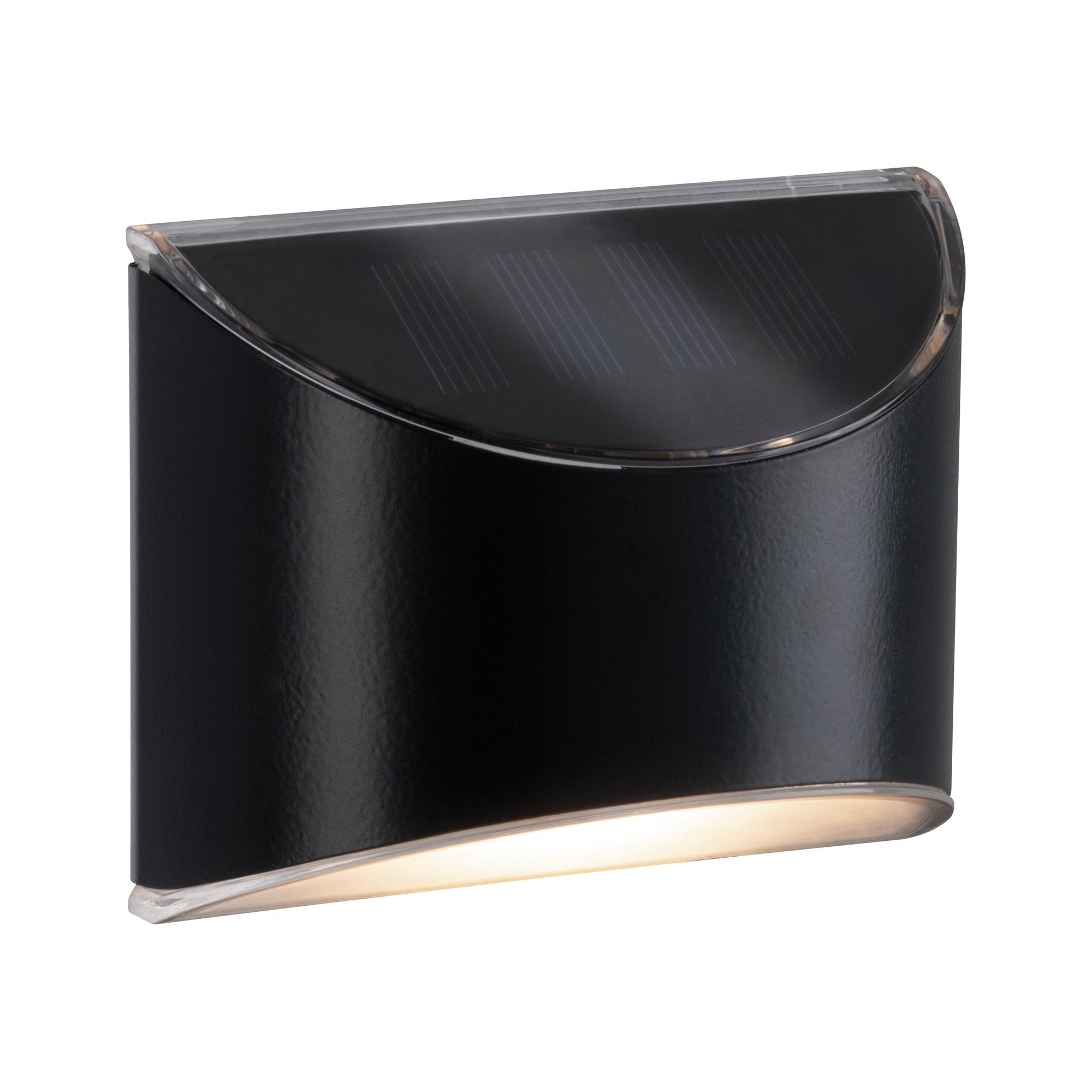 Paulmann Elliot Solar LED Outdoor Wall Light - Black - IP44 - Twilight Sensor