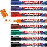 edding 360 whiteboardmarker set - diverse kleuren - 8 whiteboard stiften