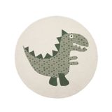 OYOY Mini vloerkleed Dino (Ø120 cm) Groen Dierenprint