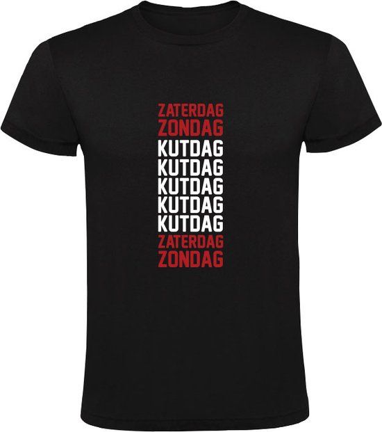 Sol's Heren T-shirt Weekoverzicht - Zwart - Maat M