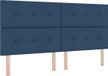 vidaXL LED Boxspringbed met Hoofdeinde, Blauw, 200 x 200 cm, Stof