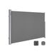 Songmics Aluminium zijluifel, uitschuifbaar, 160 x 400 cm | zonwering, inkijkbescherming, ondoorzichtig, voor balkon, terras, tuin, lichtgrijs, SHELD Collectie GSA164G03