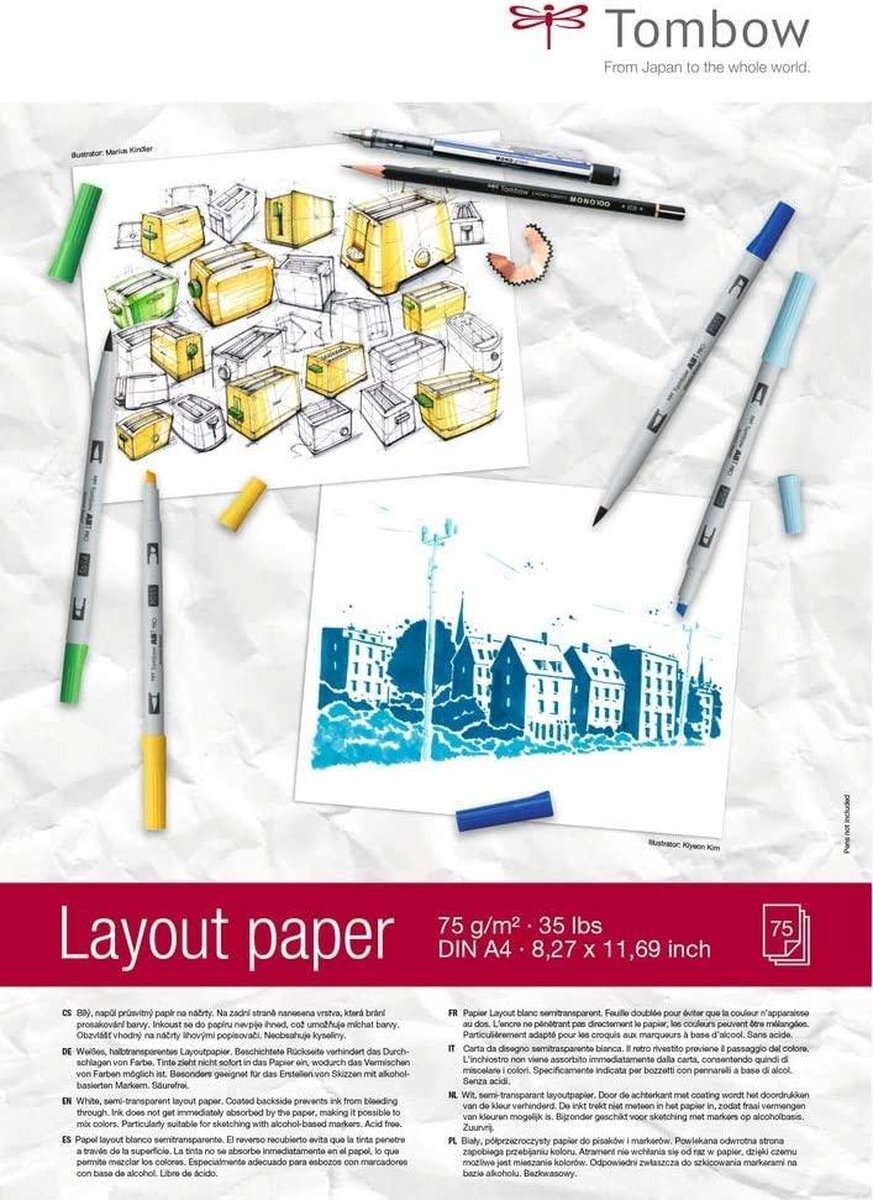 Tombow layout papier 75 gram A4