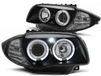 Viking Choice BMW Koplampen dual halo rims geschikt voor BMW 1 E87/E81/82/88 04-11 ANGEL EYES ZWART