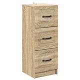 vidaXL Ladekast Sonoma Eiken 33 x 34,5 x 87 cm Bewerkt hout