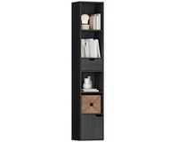 Homcom Boekenplank - Spaanplaat - 30x24x158cm - Zwart