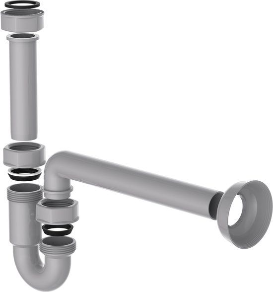 KIRCHHOFF ECO-SAVE buissifon, Grijs, 1 1/4" x 32 mm