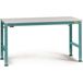 Manuflex LU4103.5021 ESD-werktafel tafel universelle standard avec disque en caoutchouc, l x P x H = 1750 x 1200 x 760-870 mm bleu d'eau
