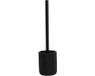 Tendance WC borstel met houder 101 series - zwart - geribbeld - Polyresin - 9 x 37 cm