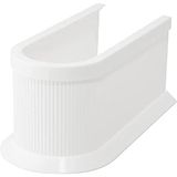 Fackelmann Sifonbekleding op maat te snijden, praktische buisbekleding in wit, flexibel design, 550 x 110 mm
