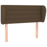 VidaXL Hoofdbord met randen 103x23x118/128 cm stof donkerbruin