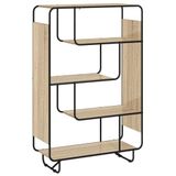 vidaXL Highboard Sonoma Eiken 93.5 x 37.5 x 144 cm Bewerkt hout