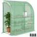 Outsunny Muurkas met 4 Planken - Weerbestendig - Groen