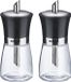 Westmark 2 suikerstrooiers, 190 ml, Glas/RVS/Kunststof, Transparant/Zwart/Zilver
