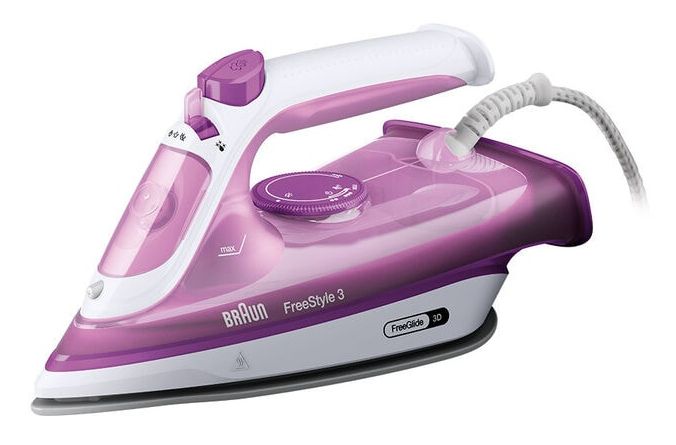 Braun FreeStyle 3 FI3124PU Steam Iron - 2400W - SuperCeramic Sole - 270ml Tank