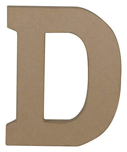 décopatch AC855C - Een standaard van bruin papier-maché 16,5 x 2,5 x 20 cm, hoofdletter D