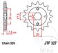 JT Sprockets JTF327.14 14T Voortandwiel Staal Grijs Frans