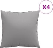 vidaXL Bankkussens 4 st 60x60 cm stof grijs
