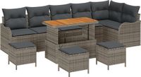 vidaXL Banc de jardin 10 pièces Gris