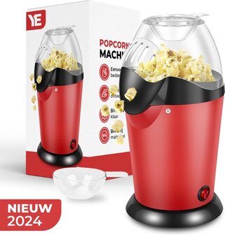 Ye - Tasty Pops - Retro Popcorn Machine - 1200W - Red